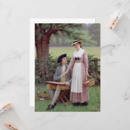 De Heer van Burleigh in liefde Kaart (Voorkant / Achterkant in situ)