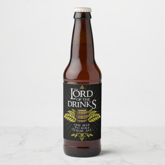 De Heer van de Dranken Bier Etiket (Voorkant)