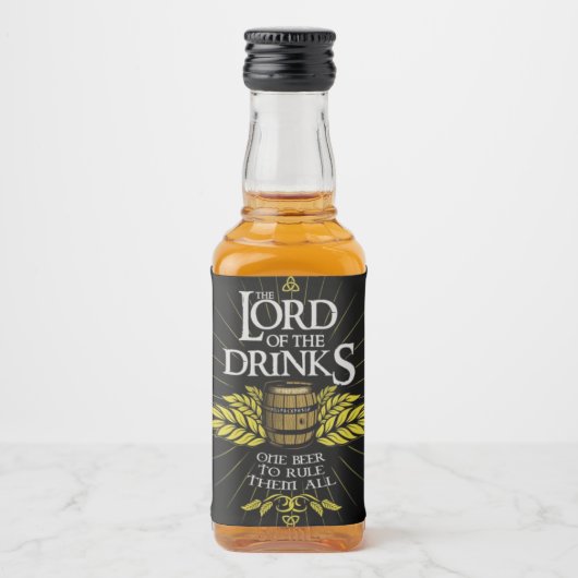 De Heer van de Dranken Bier Likeurfles Etiket (Voorkant)