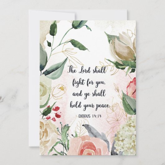 De Heer vecht voor u, Exodus 14:14, Bijbel (Voorkant)