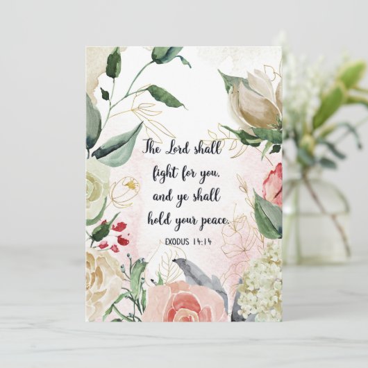 De Heer vecht voor u, Exodus 14:14, Bijbel (Staand voorkant)