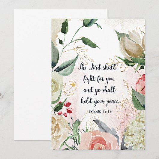 De Heer vecht voor u, Exodus 14:14, Bijbel (Voorkant / Achterkant)