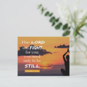 De Heer vecht voor u - Exodus 14:14 Briefkaart (Staand voorkant)