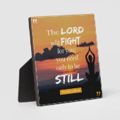 De Heer vecht voor u - Exodus 14:14 Fotoplaat (Voorkant)