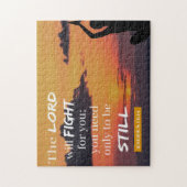 De Heer vecht voor u - Exodus 14:14 Legpuzzel (Verticaal)