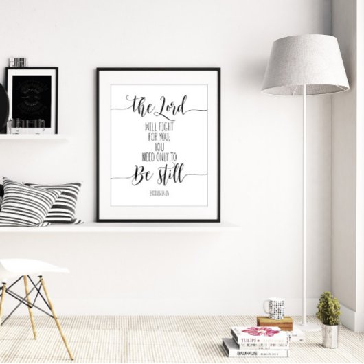 De Heer vecht voor u, Exodus 14:14 Poster
