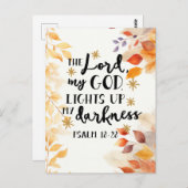 De Heer verlicht mijn duisternis Briefkaart (Voorkant / Achterkant)
