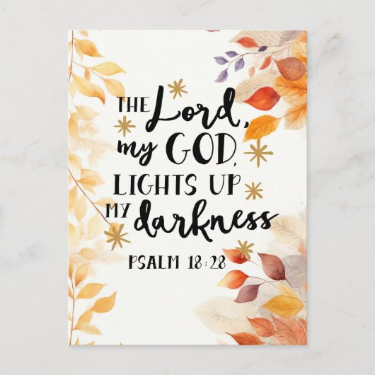 De Heer verlicht mijn duisternis Briefkaart (Voorkant)