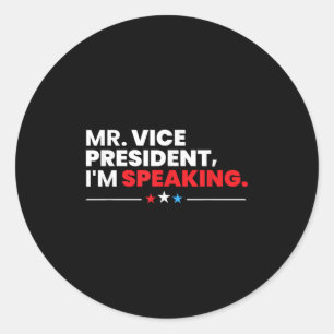 De heer Vice President IM Sprekend Shirt 2020 Deba Ronde Sticker