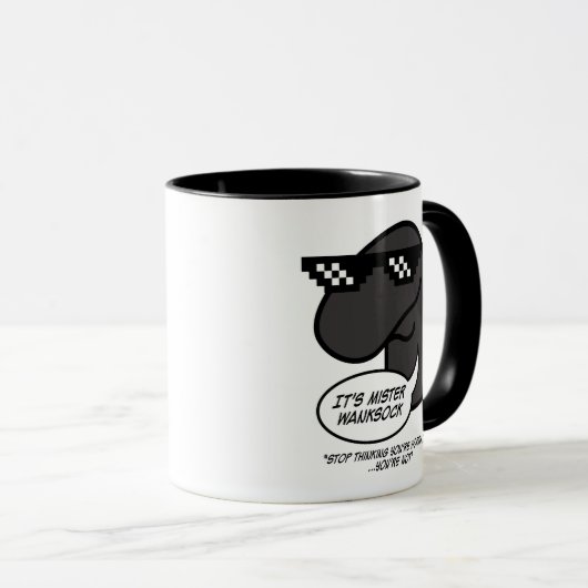 De heer Wanksock Ultra Mok (Voorkant rechts)