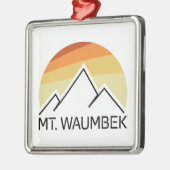 De heer Waumbek New Hampshire Retro Metalen Ornament (Links)