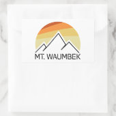 De heer Waumbek New Hampshire Retro Rechthoekige Sticker (Tas)