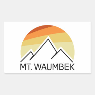 De heer Waumbek New Hampshire Retro Rechthoekige Sticker