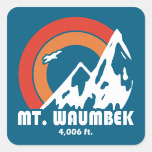 de heer Waumbek New Hampshire Sun Eagle Vierkante Sticker