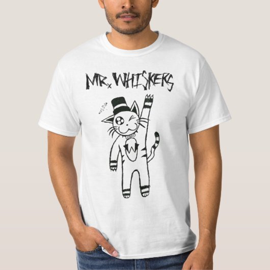 De heer Whiskers zegt Hi T-Shirt (Voorkant)