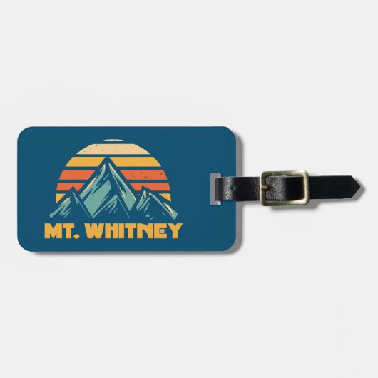 De heer Whitney California Retro Turquoise Bagagelabel (Voorkant horizontaal)