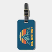 De heer Whitney California Retro Turquoise Bagagelabel (Voorkant verticaal)