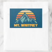 De heer Whitney California Retro Turquoise Rechthoekige Sticker (Tas)