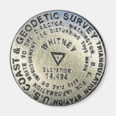De heer Whitney Summit Marker Magneet (Voorkant)