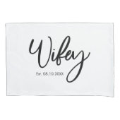 De heer Wifey en Hubby Couple Kussenslopen (Voorkant-Links)