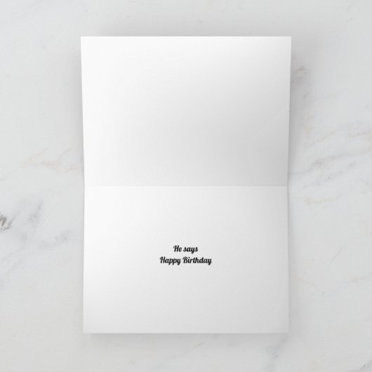 de heer Wild Fox Birthday Kaart (Binnen)