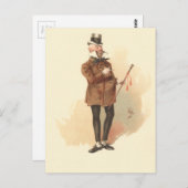 de heer Wilkins Micawber David Copperfield Briefka Briefkaart (Voorkant / Achterkant)