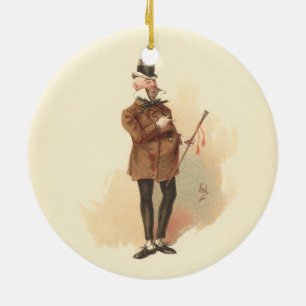 De heer Wilkins Micawber David Copperfield Keramisch Ornament