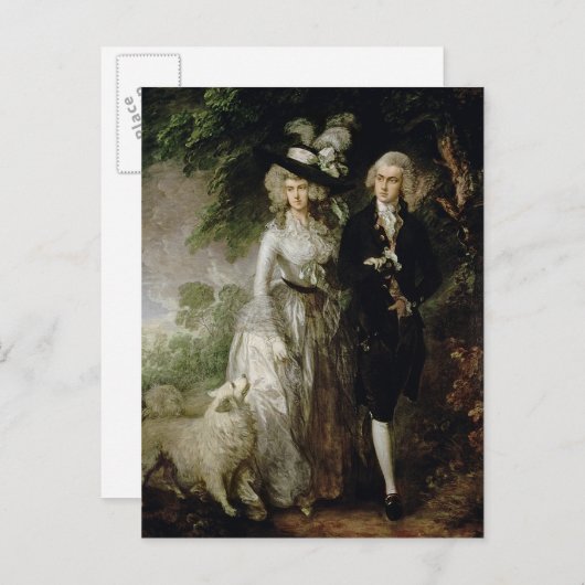 de heer William Hallett , c.1785 Briefkaart (Voorkant / Achterkant)