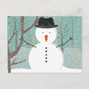 de heer Winter Snowman Briefkaart