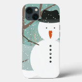 de heer Winter Snowman Case-Mate iPhone Case (Achterkant)