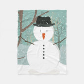 de heer Winter Snowman Fleece Deken (Voorkant)