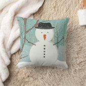 de heer Winter Snowman Pillow Kussen (Deken)