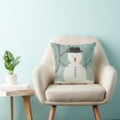 de heer Winter Snowman Pillow Kussen (Stoel)