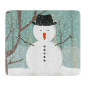 de heer Winter Snowman Snijplank (Voorkant)