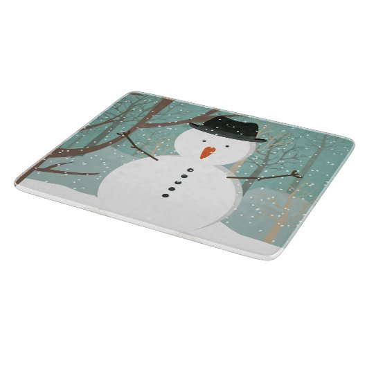 de heer Winter Snowman Snijplank (Hoek)