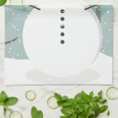 de heer Winter Snowman Theedoek (Gevouwen)