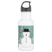 de heer Winter Snowman Waterfles (Voorkant)