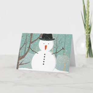 de heer Winter Snowman Wenskaart Feestdagen Kaart