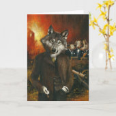 de heer Wolf en de drie varkenskaartjes Kaart (Gele Bloem)