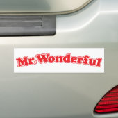 De heer Wonderful Bumpersticker (Op auto)