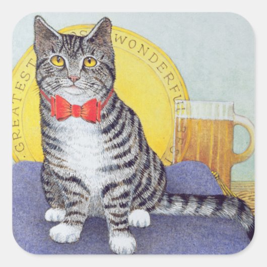 De heer Wonderful Vierkante Sticker (Voorkant)