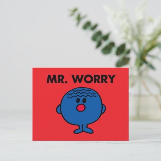 de heer Worry Classic Briefkaart (Staand voorkant)