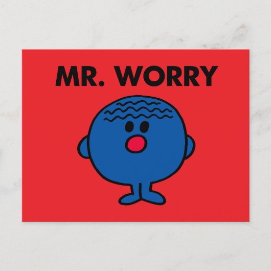 de heer Worry Classic Briefkaart (Voorkant)