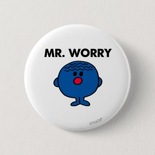 de heer Worry Classic Ronde Button 5,7 Cm (Voorkant)
