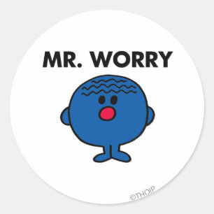 de heer Worry Classic Ronde Sticker