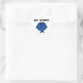 de heer Worry Classic Vierkante Sticker (Tas)