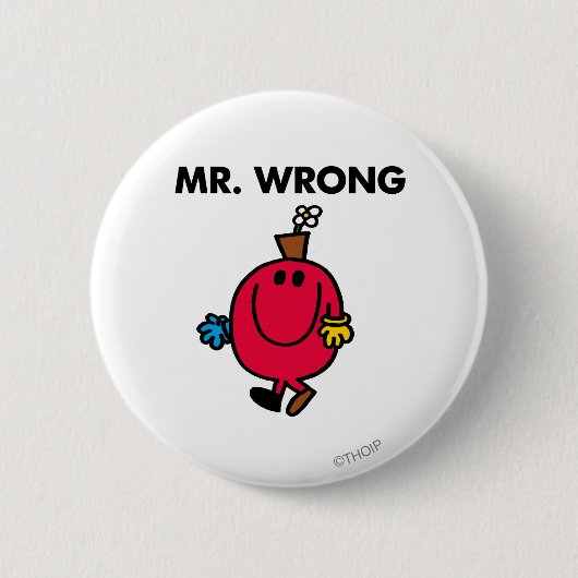 de heer Wrong Classic Ronde Button 5,7 Cm (Voorkant)