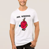de heer Wrong Classic Tri-Blend Shirt (Voorkant)