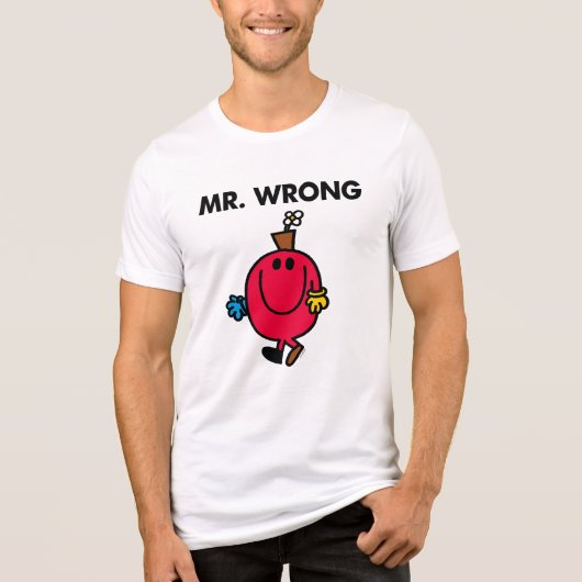 de heer Wrong Classic Tri-Blend Shirt (Voorkant)