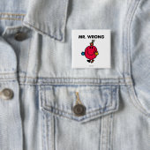 de heer Wrong Classic Vierkante Button 5,1 Cm (In situ)